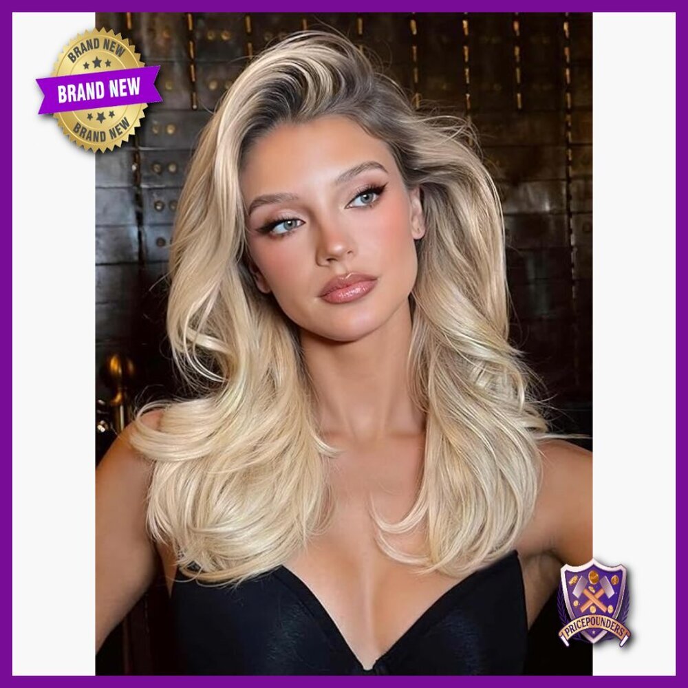 13x6 Lace Front Wig 18 Inch Layered Glueless Pre Plucked Hairline